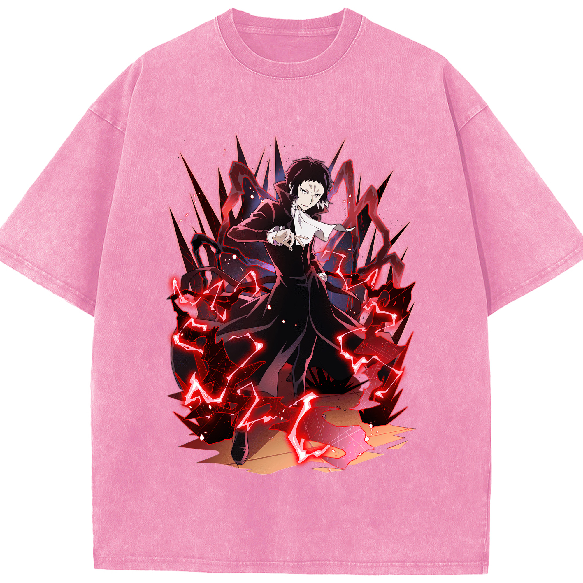 （画像用） 文豪ストレイドッグス Bungo Stray Dogs 綿100% ヴィンテージ風 半袖Tシャツ（フロントプリント）